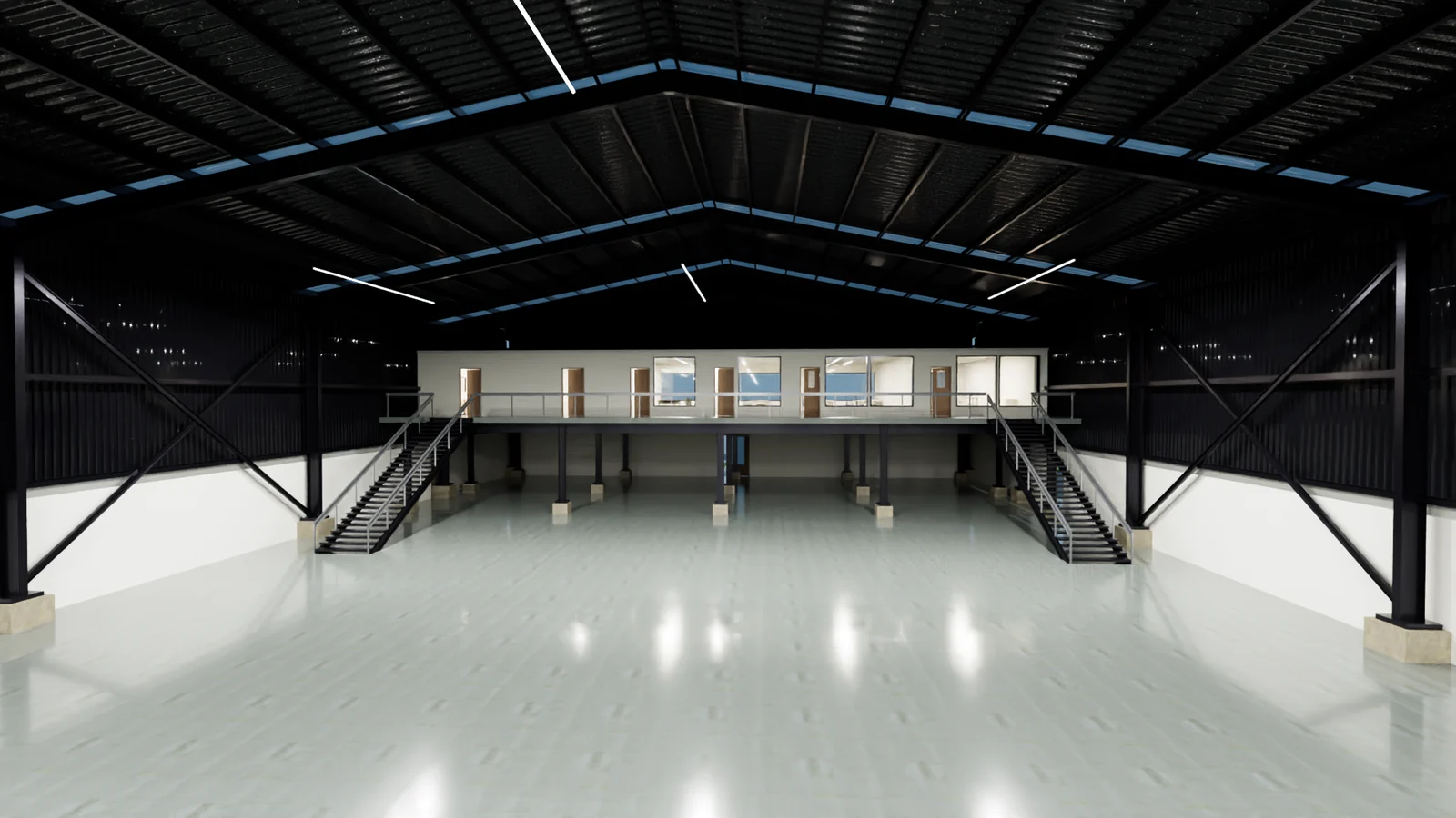 Interior y mezzanine