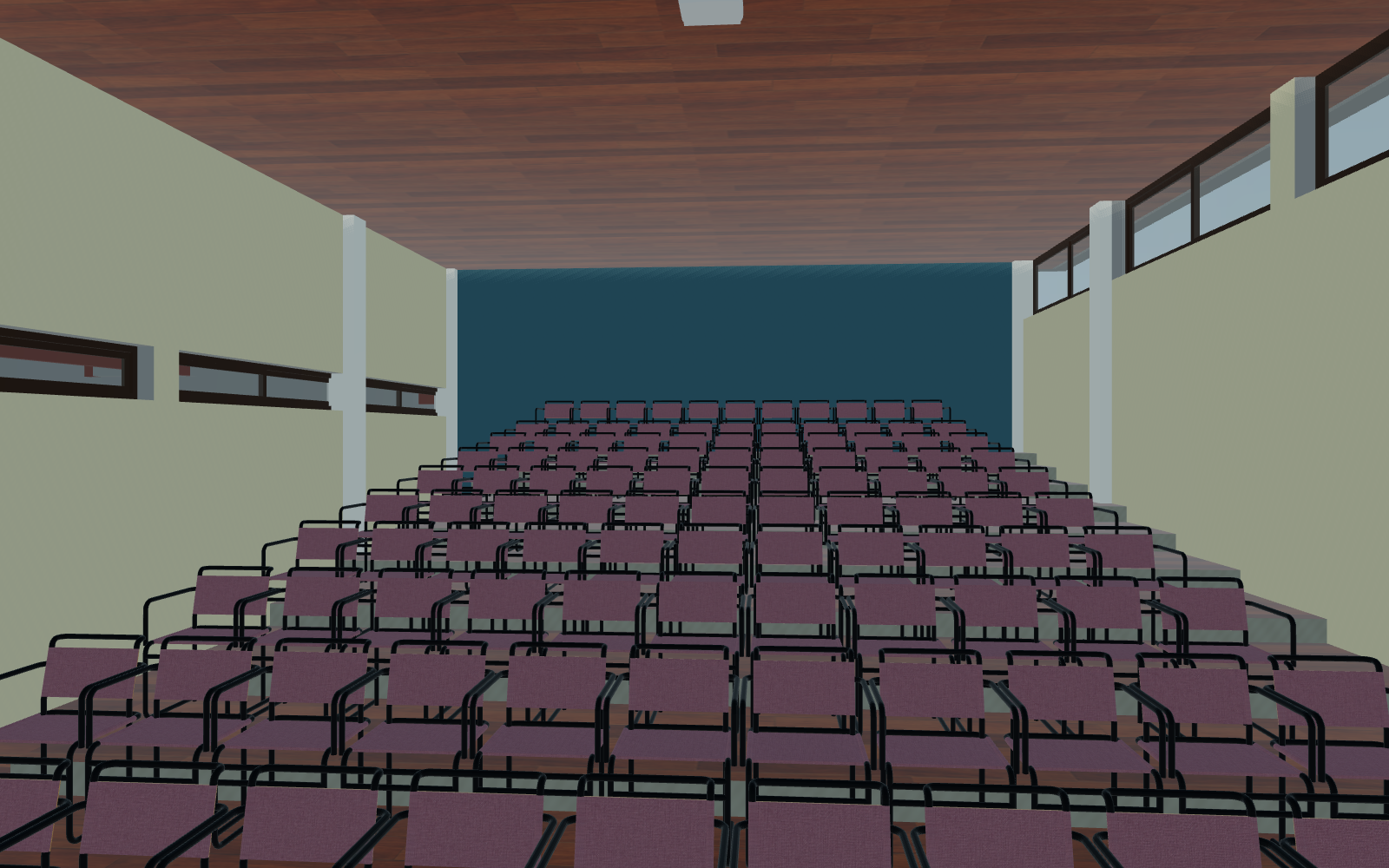 Escuela Raúl · Auditorio · vista interior del modelo · v01